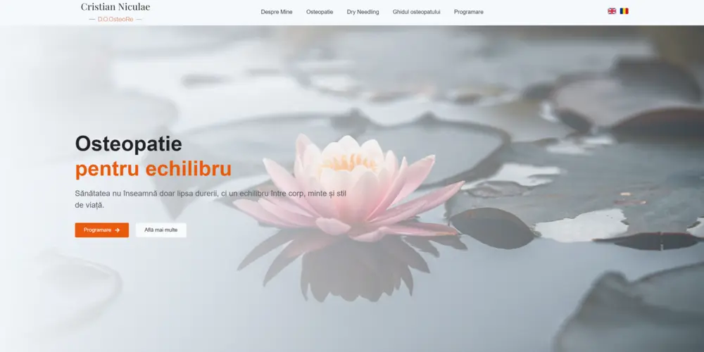 Pagina principala pentru website-ul osteocris